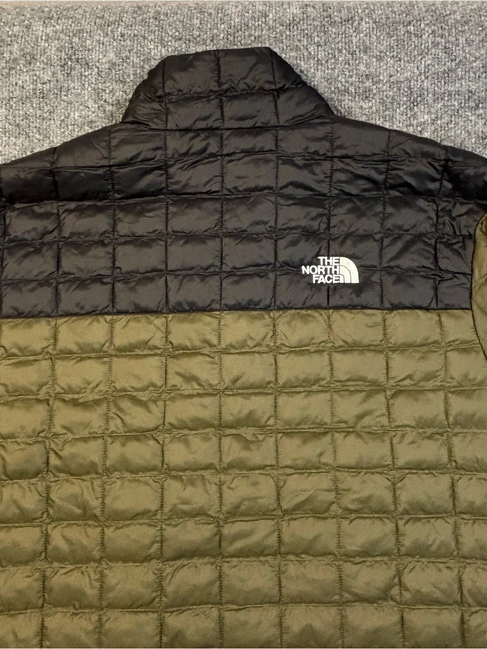 The North Face ThermoBall Eco Jacket Mens XXL Olive Green Black Full Zip